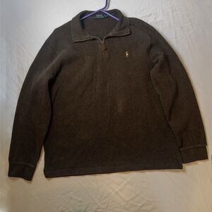 Polo Ralph Lauren Quarter Zip Sweater Men Large Old Money Preppy Casual Heritage